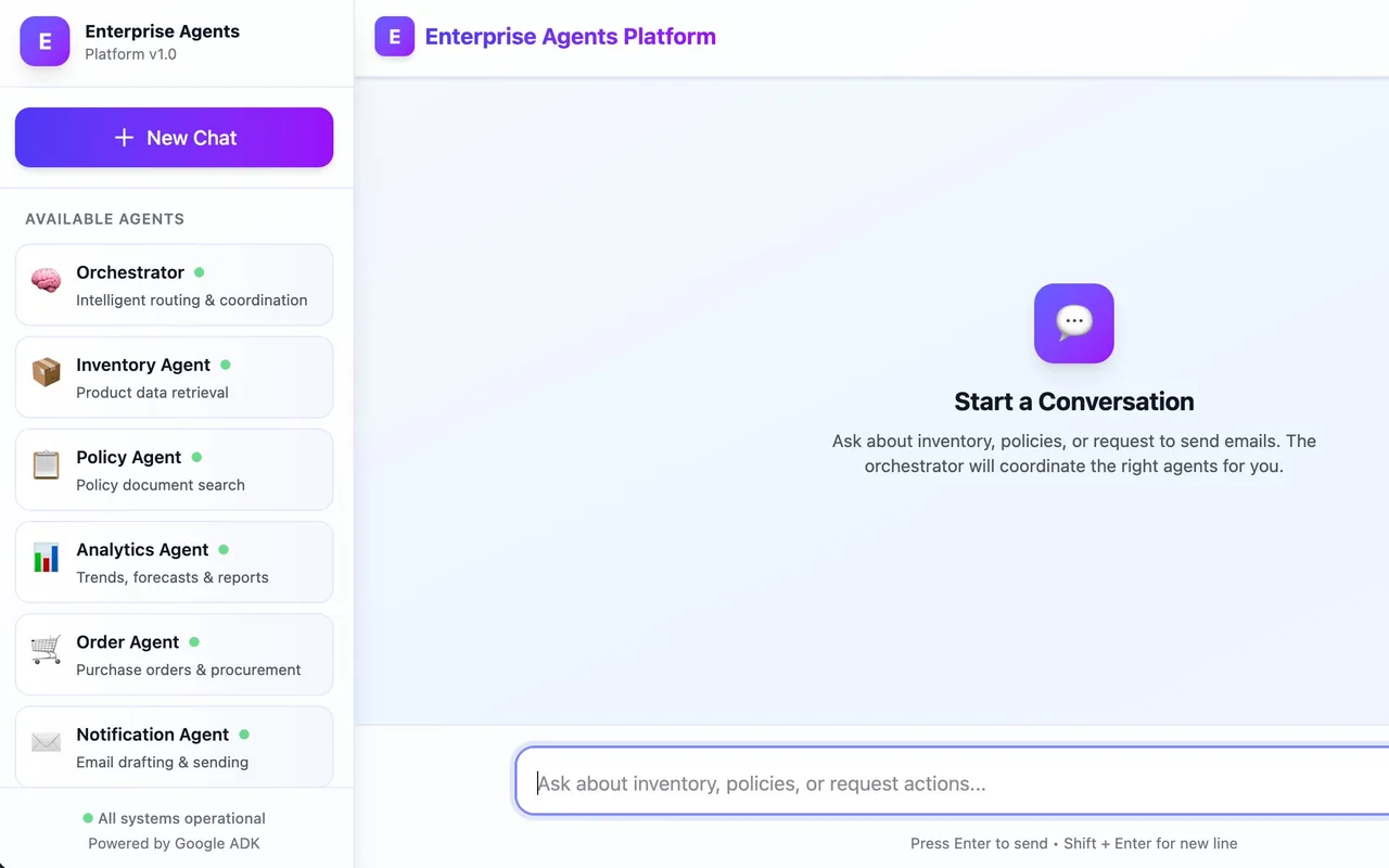 Agentic Enterprise AI System project preview
